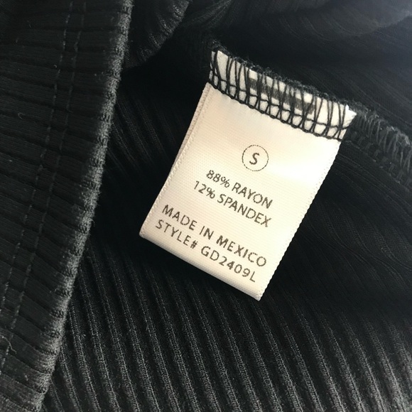 Nwt - Fashion Nova in New York Ribbed Mini Dress - Black. Size: S. - Picture 7 of 8